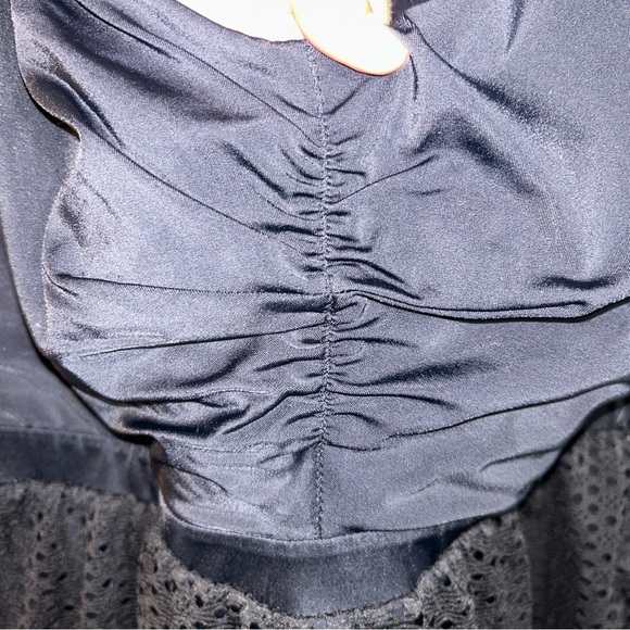 SWIM BY CACIQUE Size 28 Black Crochet NO-WIRE One-Piece Swim Dress Swimsuit - Picture 5 of 10